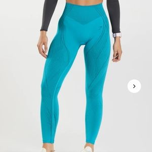 APEX SEAMLESS LEGGINGS Shark Blue/Atlantic Blue new just tried on